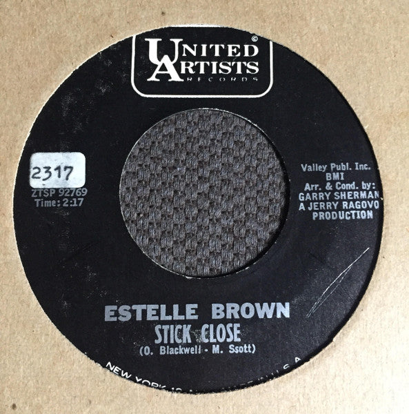Estelle Brown : Stick Close (7")