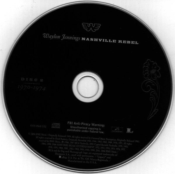 Waylon Jennings : Nashville Rebel (4xCD, Comp, RM + Box, Comp)
