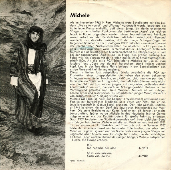 Michele (6) : Große Liebe Kaputt! (7", Single)