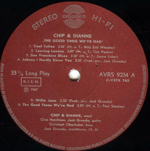 Chip & Dianne : The Good Times We've Had (LP)