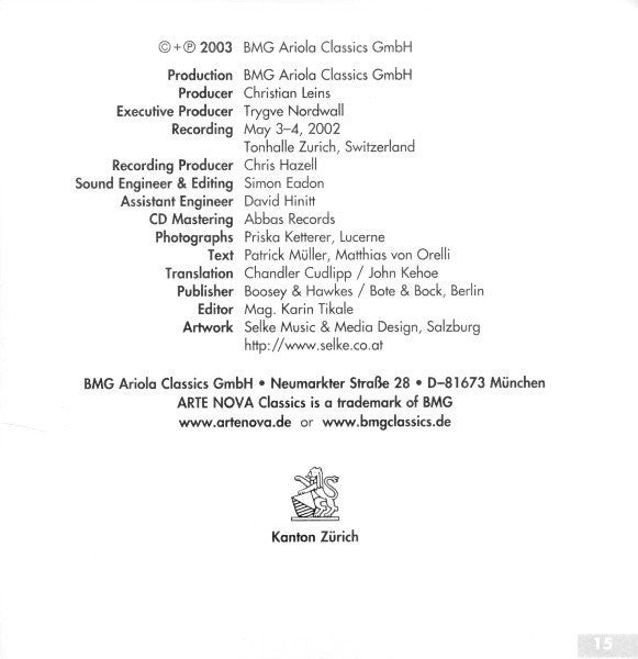 Richard Strauss - Tonhalle-Orchester Zürich, David Zinman : Sinfonia Domestica / Parergon (CD)