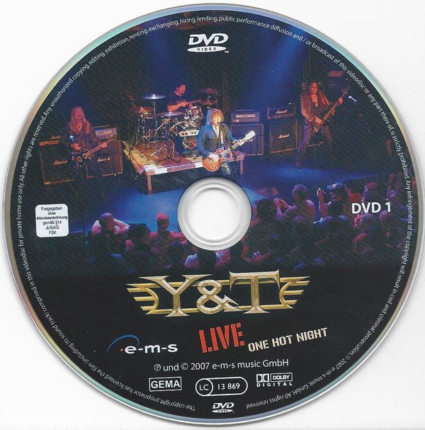 Y & T : One Hot Night (DVD-V + DVD-V + CD, Album)