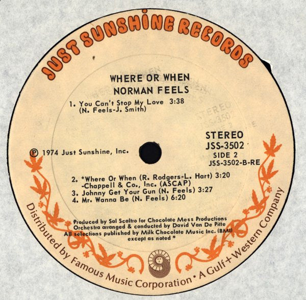 Norman Feels : Where Or When (LP, Album)