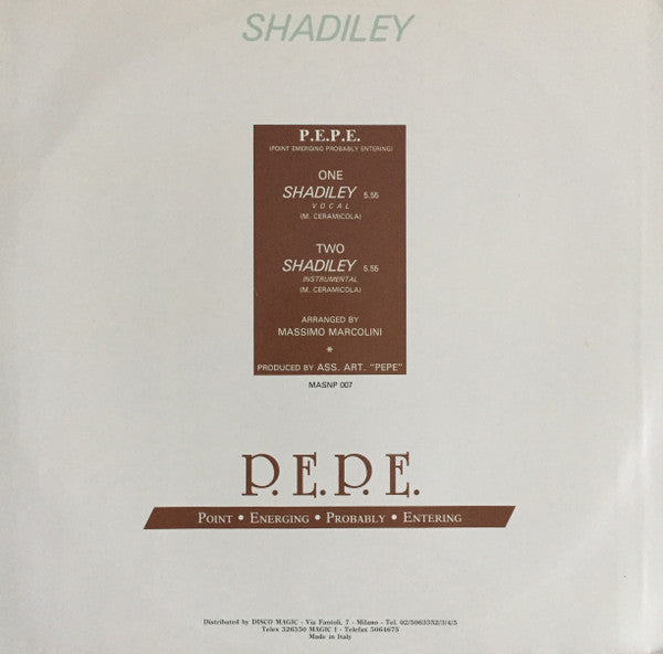 P.E.P.E. : Shadilay (12")