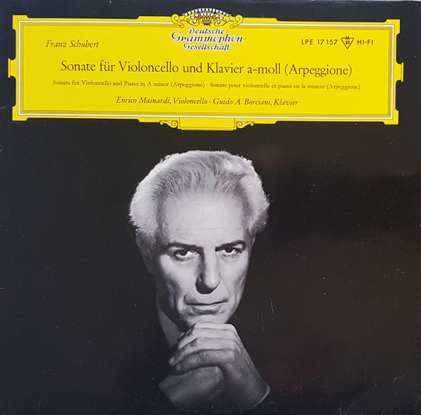 Enrico Mainardi, Guido A. Borciani, Franz Schubert : Suite Fur Violoncello Und Klavier A-moll (Arpeggione) (10", Mono)