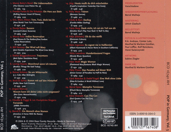 Various : Pop In Germany, Vol. 5 (CD, Comp)