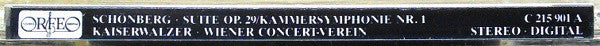 Arnold Schönberg* - Wiener Concert-Verein, Martin Sieghart : Arnold Schönberg - Kammersymphonie Op. 9 • Suite Op. 29 • Kaiserwalzer (CD)