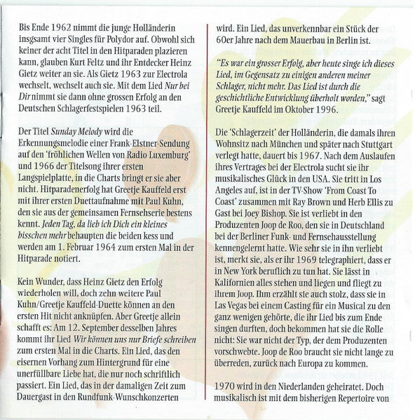 Greetje Kauffeld : Jeden Tag, Da Lieb Ich Dich Ein Bisschen Mehr (CD, Comp)