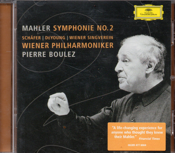 Mahler* - Schäfer*, DeYoung*, Wiener Singverein, Wiener Philharmoniker, Pierre Boulez : Symphonie No. 2 (CD, Album)