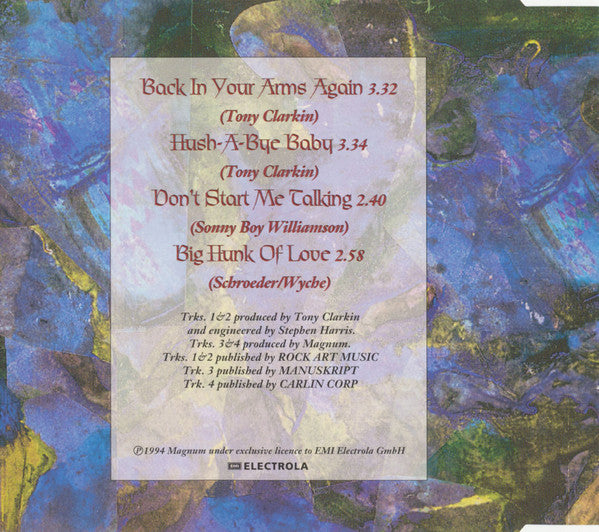 Magnum (3) : Back In Your Arms Again (CD, Maxi)