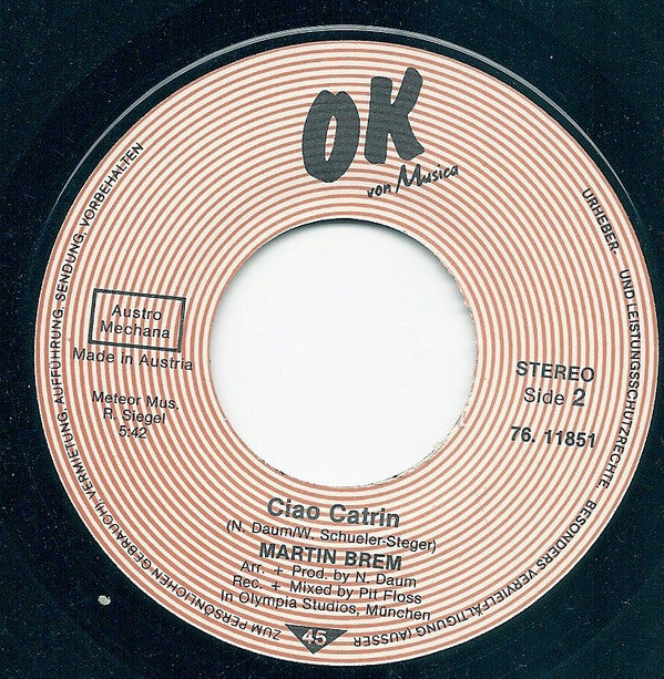 Martin Brem : In Der Hölle Gibt's Ein Zimmer (7", Single)