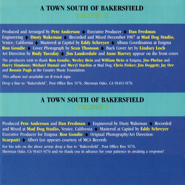 Various : A Town South Of Bakersfield Vol. I & II (CD, Comp)