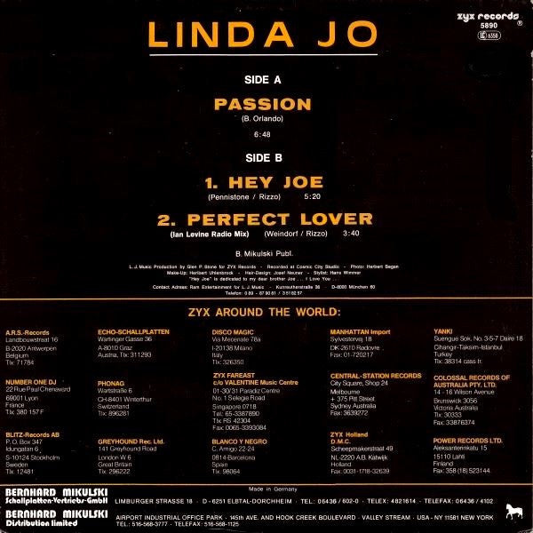 Linda Jo Rizzo : Passion (12", Maxi)