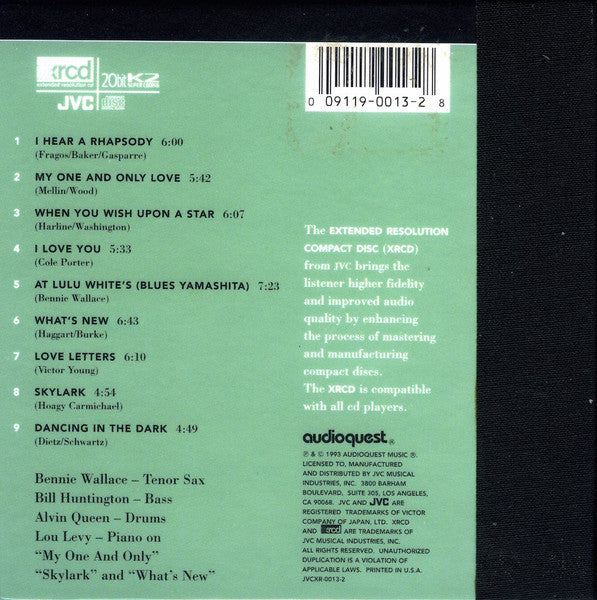 Bennie Wallace : The Old Songs (XRCD, Album, RE, RM)