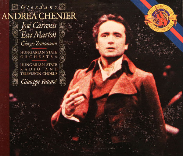 Umberto Giordano, José Carreras, Eva Marton*, Hungarian State Orchestra, Hungarian State Radio And Television Chorus*, Giuseppe Patanè : Andrea Chénier (2xCD, Album, Box)