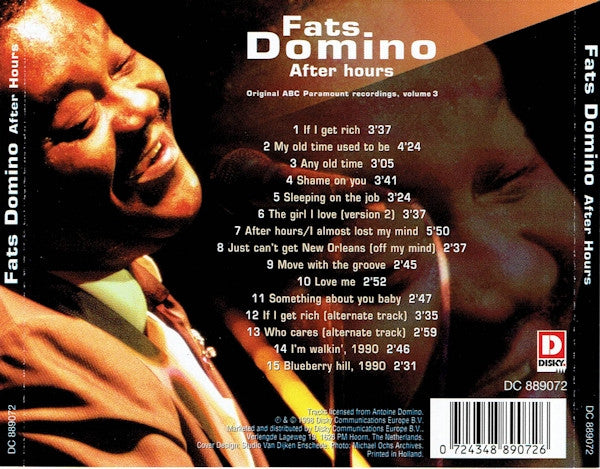 Fats Domino : Original ABC Paramount Recordings, Volume 3 - After Hours (CD, Comp)
