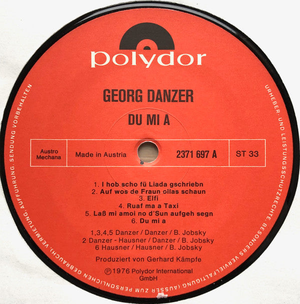 Georg Danzer : Du Mi A (LP, Album)