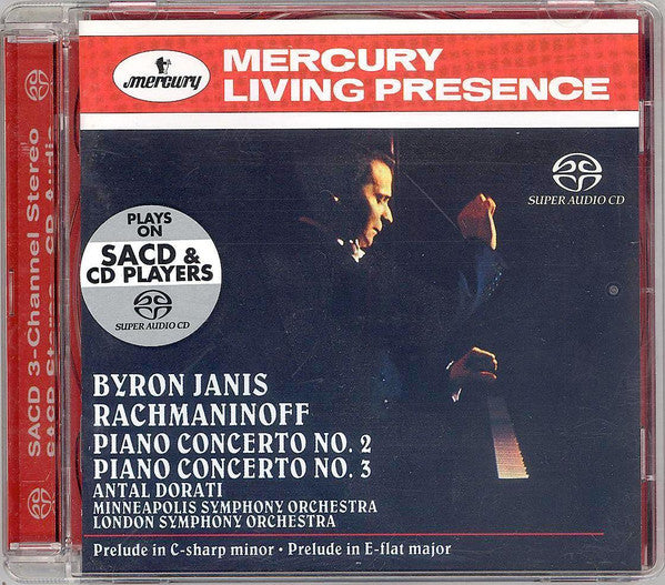 Byron Janis, Rachmaninoff*, Antal Dorati, Minneapolis Symphony Orchestra / London Symphony Orchestra : Piano Concerto No 2 / Piano Concerto No 3 (SACD, Hybrid, Multichannel, Comp)