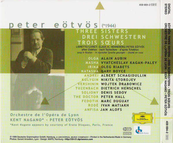 Peter Eötvös - Orchestre De L'Opéra De Lyon, Kent Nagano : Three Sisters = Drei Schwestern = Trois Sœurs (2xCD, Album, Dig + Box, Sli)