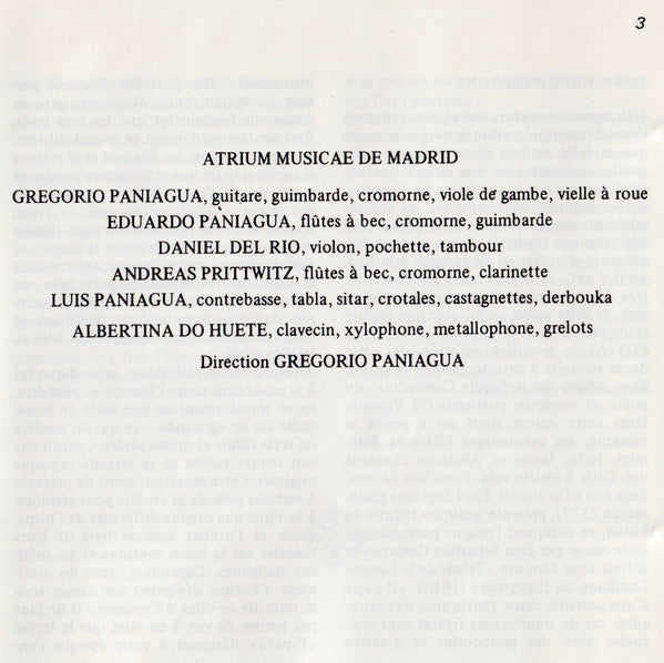 Gregorio Paniagua : La Folia De La Spagna (CD, Album)