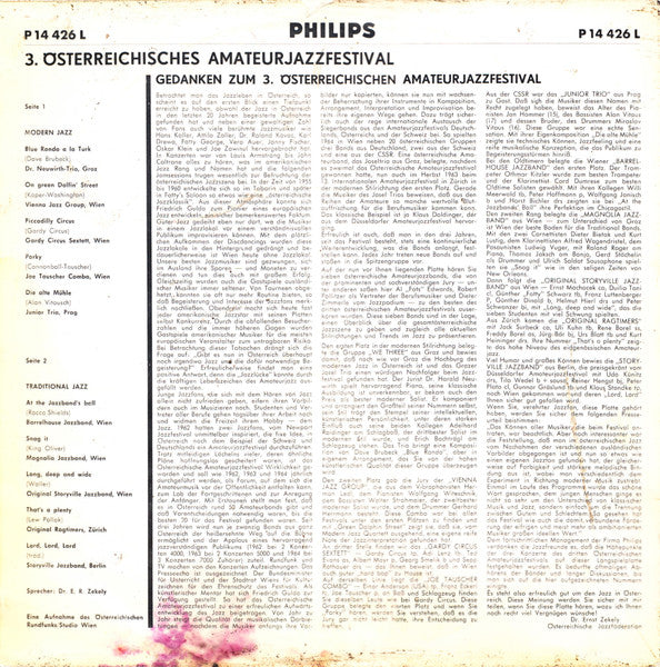 Various : 3. Österreichisches Amateurjazzfestival (LP, Mono)