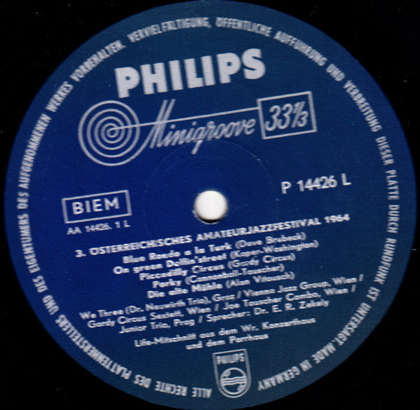 Various : 3. Österreichisches Amateurjazzfestival (LP, Mono)