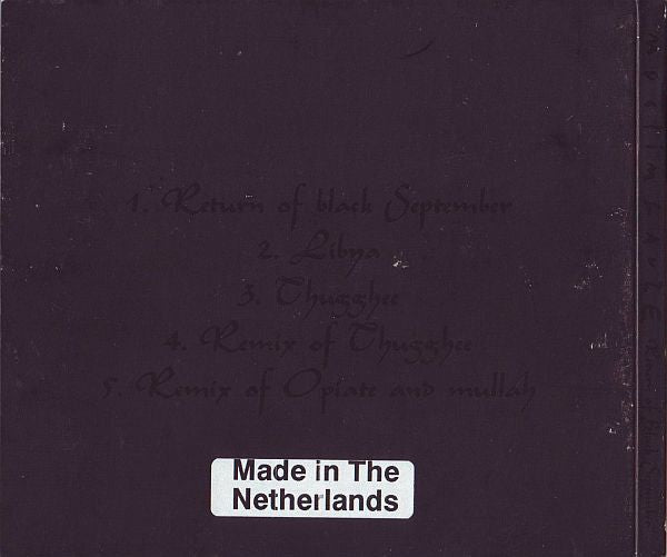 Muslimgauze : Return Of Black September (CD, Album, Ltd, Num, Dig)