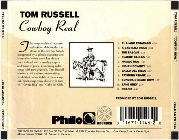 Tom Russell : Cowboy Real (CD, Album)