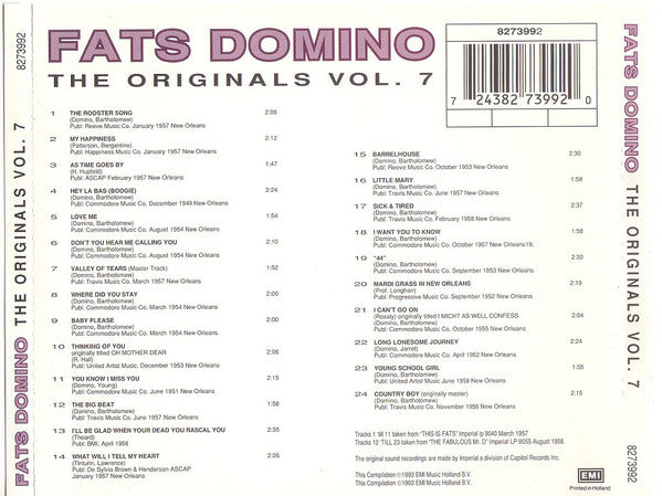 Fats Domino : The Originals Vol. 7 (CD, Comp)