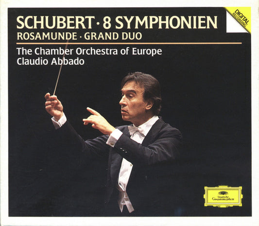 Franz Schubert • The Chamber Orchestra Of Europe, Claudio Abbado : 8 Symphonien · Rosamunde · Grand Duo (5xCD, Comp + Box)
