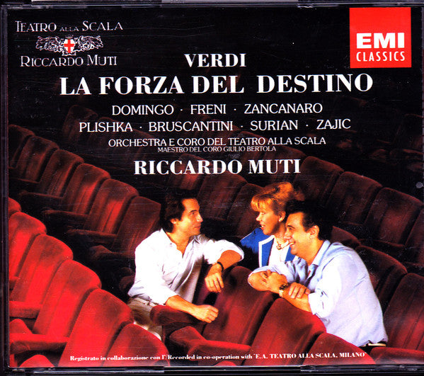Verdi* - Domingo* · Freni* · Zancanaro* · Plishka* · Bruscantini* · Surian* · Zajic* · Orchestra* E Coro Del Teatro Alla Scala · Giulio Bertola · Riccardo Muti : La Forza Del Destino (3xCD, Album, RE + Box, Album, Sli)