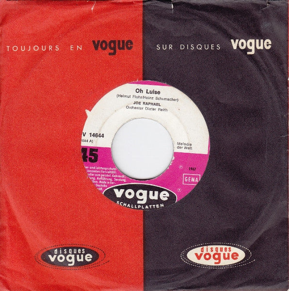 Joe Raphael : Oh Luise (7", Single)