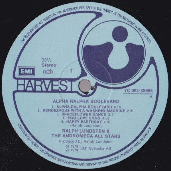 Ralph Lundsten And The Andromeda All Stars : Alpha Ralpha Boulevard (LP, Album)