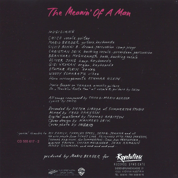 Chico (49) : The Meanin' Of A Man (CD, Album)