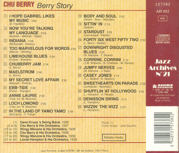 Chu Berry* : Berry Story (1936 / 1939) (CD, Comp)