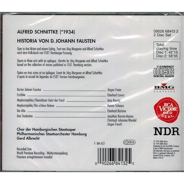Alfred Schnittke - Philharmonisches Staatsorchester Hamburg • Chor Der Hamburgischen Staatsoper • Gerd Albrecht : Historia Von D. Johann Fausten (2xCD, Album)