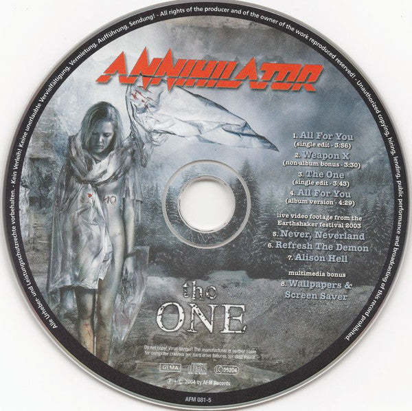 Annihilator (2) : The One (CD, EP, Enh)
