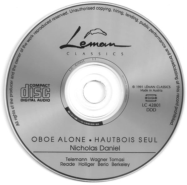 Nicholas Daniel : Oboe Alone (Hautbois Seul) (CD)