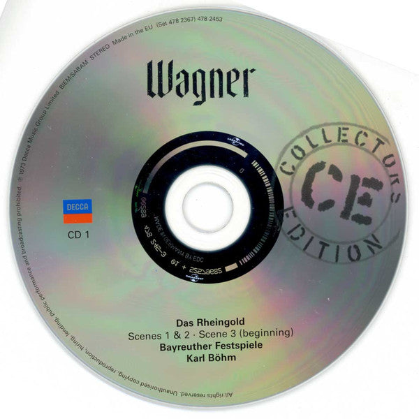 Richard Wagner - Chor der Bayreuther Festspiele Und Orchester der Bayreuther Festspiele, Karl Böhm : Der Ring Des Nibelungen (14xCD, Comp, RE, RM + Box)