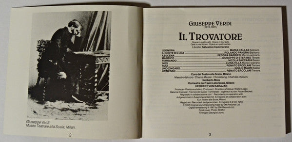 Verdi* - Callas*, Panerai*, Di Stefano*, Barbieri*, Zaccaria*, Orchestra* E Coro Del Teatro Alla Scala, Von Karajan* : Il Trovatore (2xLP, Album, Mono, RE, RM + Box)