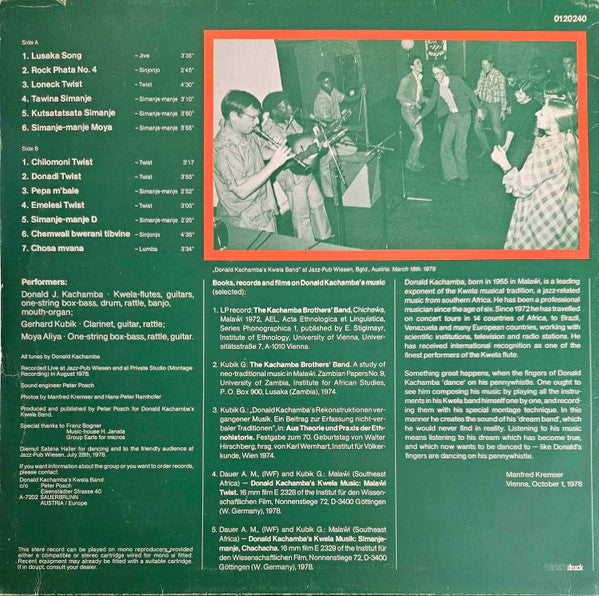 Donald Kachamba's Kwela Band – 1978