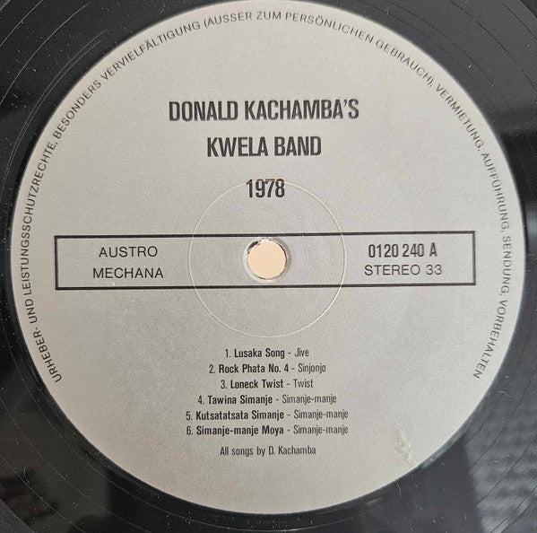 Donald Kachamba's Kwela Band – 1978