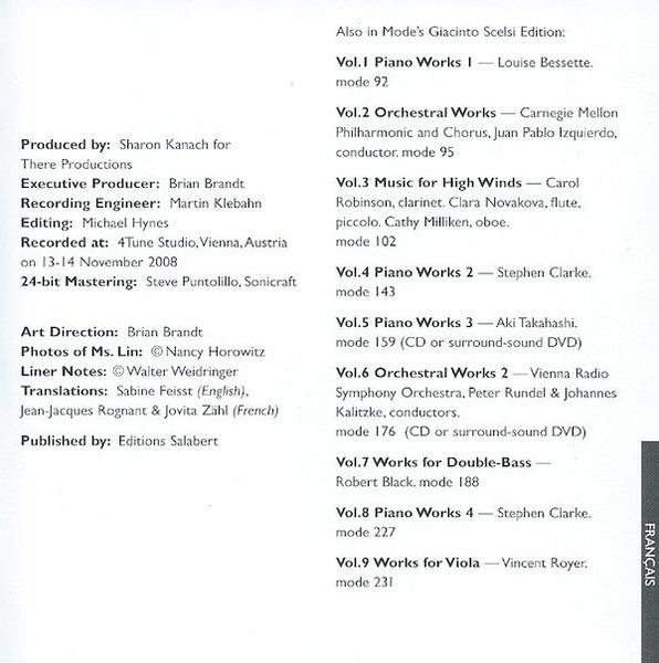 Giacinto Scelsi, Weiping Lin – The Violin Works