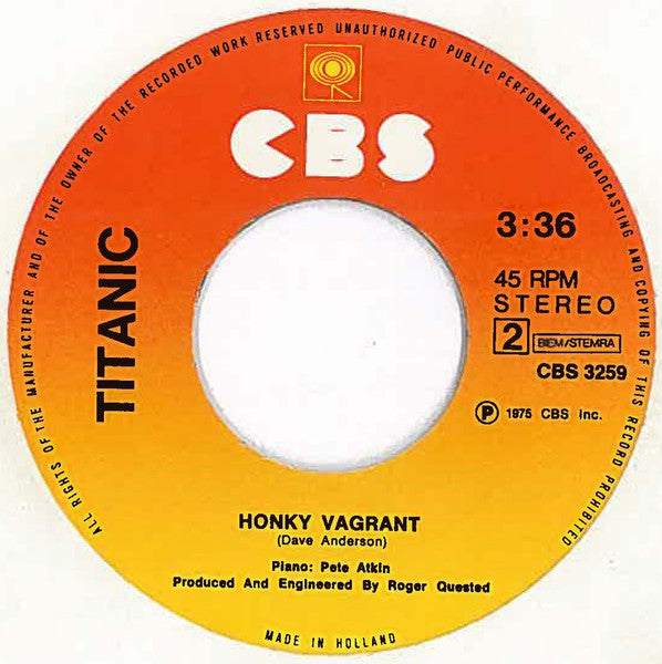 Buckshee Woman / Honky Vagrant