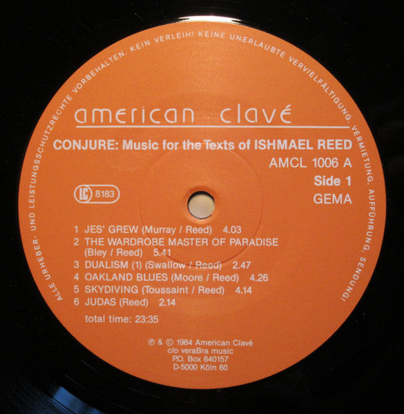 Music For The Texts Of Ishmael Reed