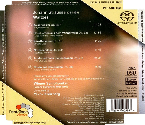 Johann Strauss Jr., Wiener Symphoniker, Yakov Kreizberg : Waltzes (SACD, Hybrid, Multichannel, Comp)