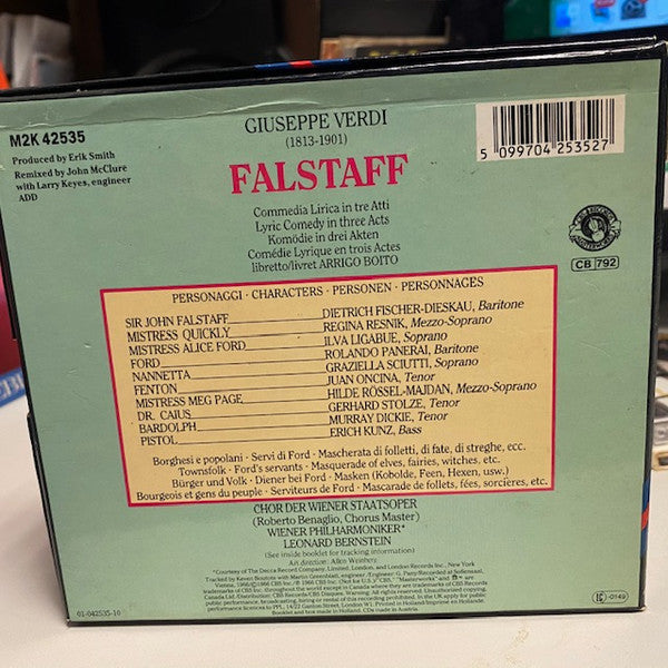 Giuseppe Verdi, Wiener Philharmoniker, Wiener Staatsopernchor, Leonard Bernstein : Falstaff (Box + 2xCD)