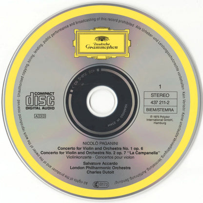 Niccolò Paganini - Salvatore Accardo, London Philharmonic Orchestra, Charles Dutoit : The 6 Violin Concertos = -Die Violinkonzerte (3xCD, Album)