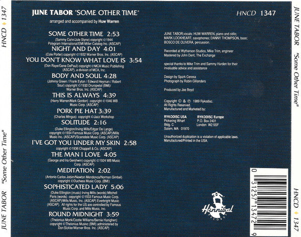 June Tabor : Some Other Time (CD, Album)