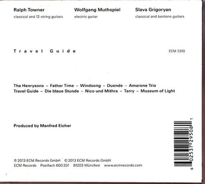 Ralph Towner / Wolfgang Muthspiel / Slava Grigoryan : Travel Guide (CD, Album)